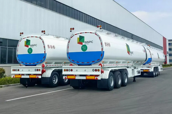 Fuel tanker trailder ready for delivery