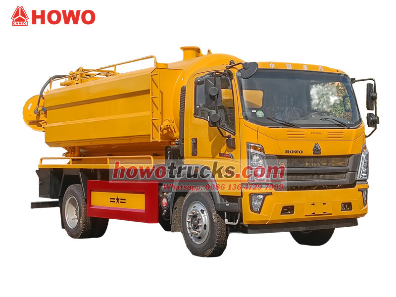 HOWO 4×2 vacuum jetting truck