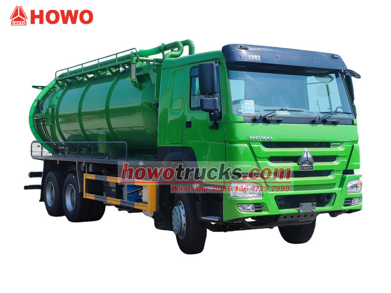 HOWO 20000 ltr vacuum sewage tank truck
