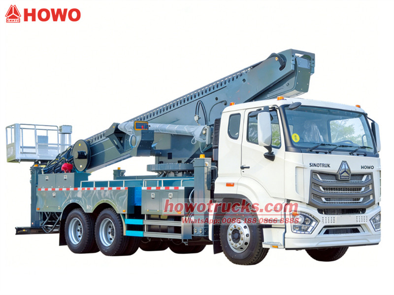 รถบรรทุกยกสูง Howo NX ความสูง 56 เมตร สำหรับทำงานบนที่สูง - CS TRUCKS