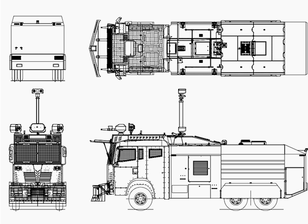 Working principle of HOWO Chassis Armored Water Cannon Trucks
