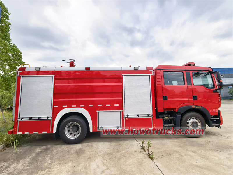 HOWO 4x2 6000 liters water fire rescue truck HOWO 4x2 6000 liters water fire rescue truck